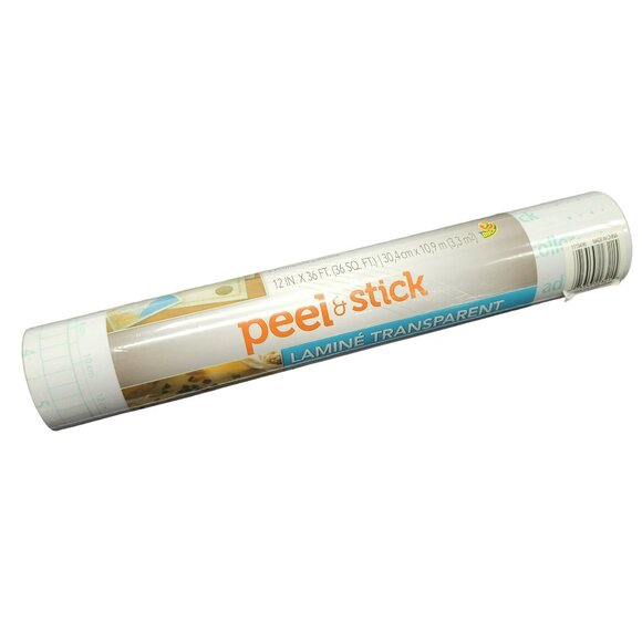 Duck Peel N Stick Easy Laminate Adhesive 12" x 36' Protector Shelf Liner Clear - Picture 2 of 6